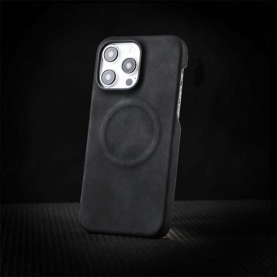 Качественный чехол для телефона из искусственной кожи с Magsafe для iPhone 12 13 14 15 16 17 Pro Max Plus Бизнес-кэжуал Чехлы для iPhone Обложка GZW
