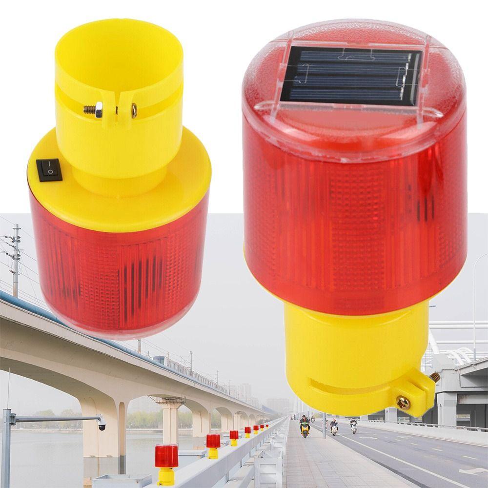 Waterproof Traffic Security Super Bright LED Signal Lamp Solar Warning Light Caution Light