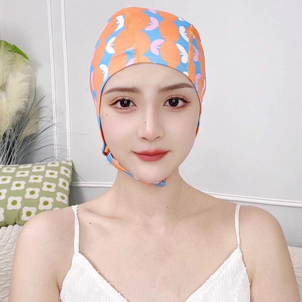 Cloth Fabric Swimming Hats Adjustable Sports Swim Caps Adult Swimming Cap Long Hair