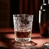 310ml Household Whiskey Glass Plaid Engraved Beer Cup Water Bottle Juice Glass Crystal Glass Ins Diamond Pattern Transparent Cup