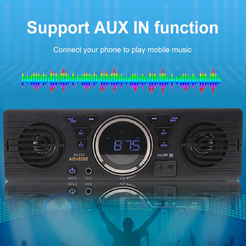 MP3-плеер Автомобильный FM-радиоприемник Поддержка TF MINI USB AUX Интерфейс Автомобильный ресивер Аудио Мультимедиа Плеер Совместимость с Bluetooth