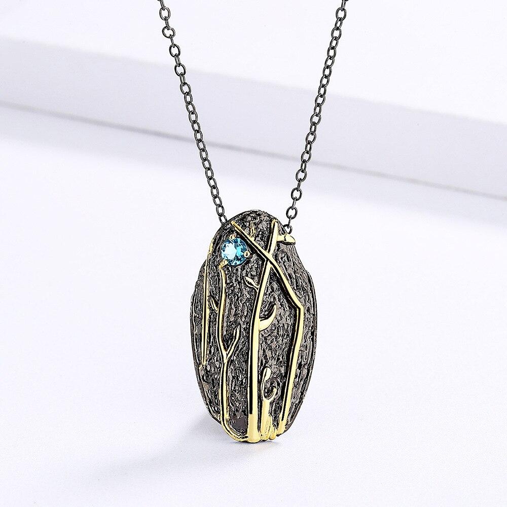 Exaggerated and Exquisite Women's for Necklace Two-tone Shell Shape Pendant Necklace Creative Black Gold Women's Jewelry