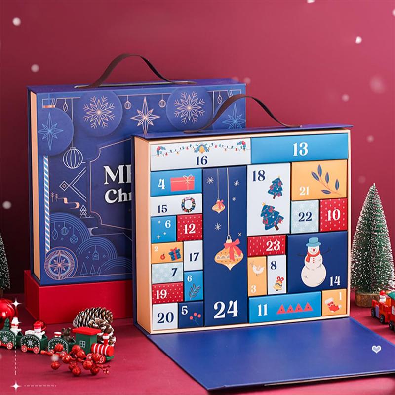 Diy Advent Calendar Christmas Countdown Calendars With 24 Cardboard Treasure Boxes Xmas Empty Countdown Calendar
