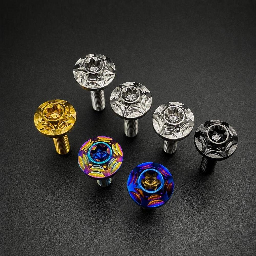 M5/M6 x15mm Titanium Bolts Titanium Decorative Bolts Durable Motorcycle Screw