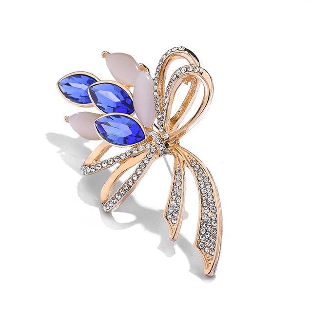 Модная брошь с цветком опала, булавка, аксессуары для одежды, подарок на день рождения, броши для женщин, брошь со стразами, булавка