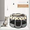 Восьмиугольная клетка-палатка для домашних животных, загон для беременных, кошачий туалет, туалет для щенков, лоток для туалета, рождение, Оксфорд, брюнетка, складная, для собак и кошек, родильная комната