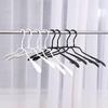 5pcs Metal Dip Plastic Clothes Hanger Pants Clip Wide Shoulder Adult Non-slip Seamless Drying Rack Wardrobe Storage Space Saving