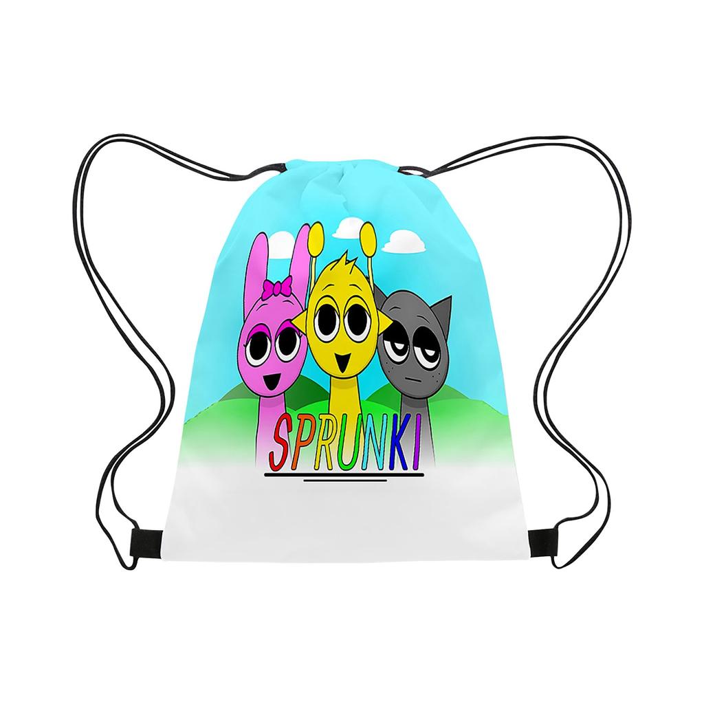 Box Sprunki Drawstring Bag Портативный Большой Вместительный Рюкзак Drawstring Водонепроницаемый