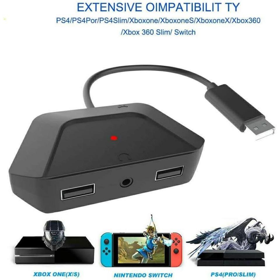 Адаптер для клавиатуры и мыши с аудиоразъемом 3,5 мм для Nintendo Switch, Xbox One, PS4, PS3. Идеально подходит для игр типа FPS, TPS, RPG, RTS и т. д.