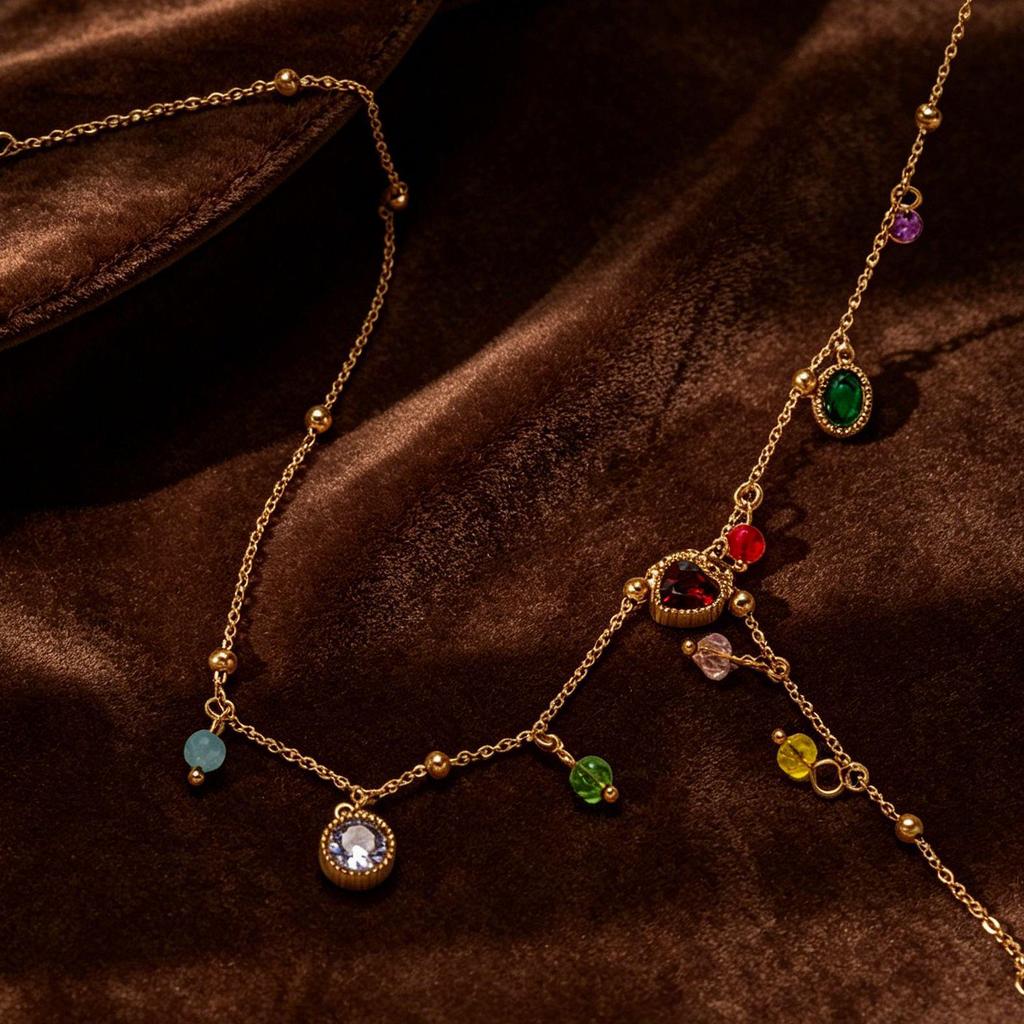 Бестселлер «Сяохуншу»: Колье-четырехлистник с цирконием для женщин - Нержавеющая сталь, Ощущение легкой роскоши.
