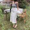 New Arrivals Open Run Women H Line Design Cotton Blend stretcH Back Band Long Sk