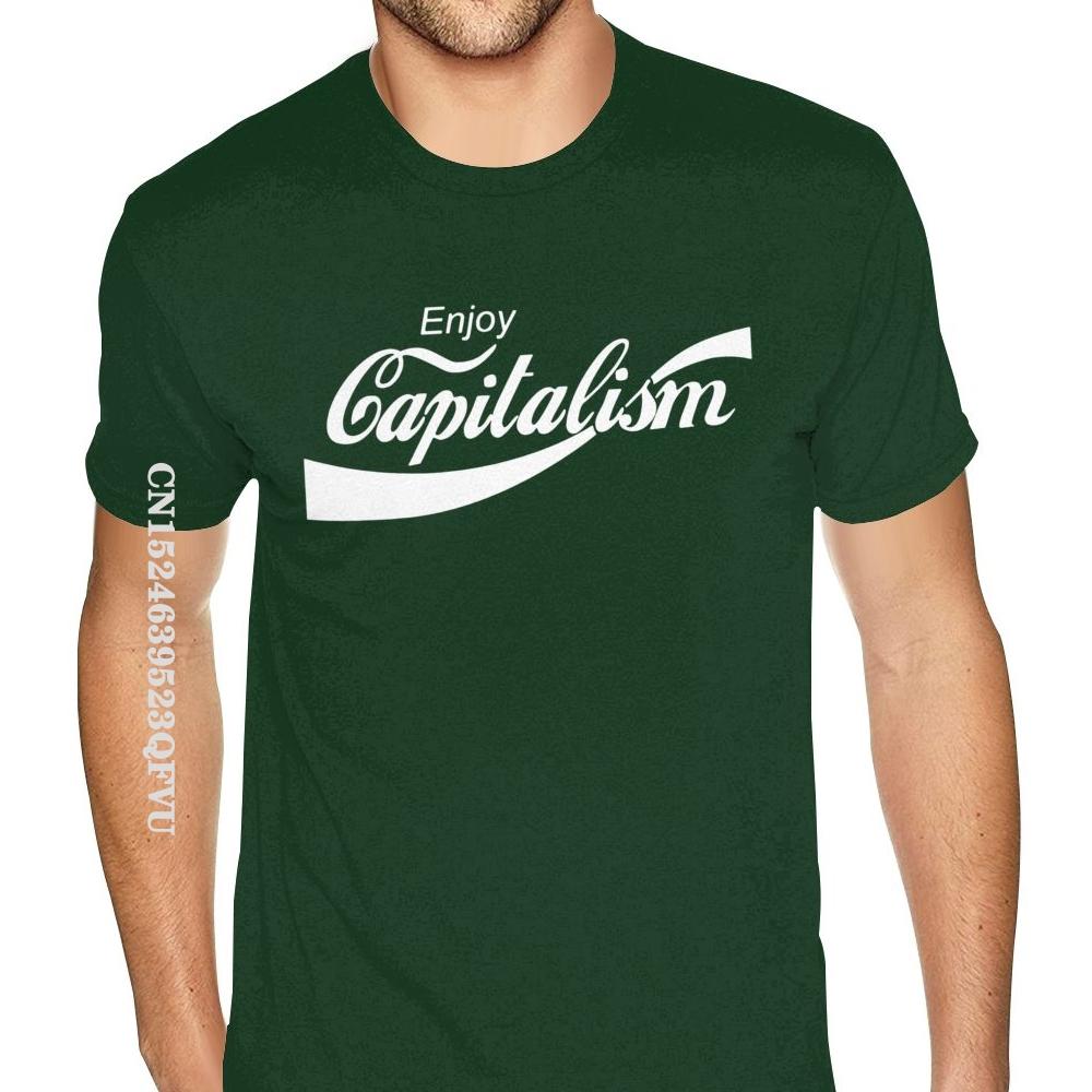 Ограниченная скидка на футболку Enjoy Capitalism с забавной пародией на футболку T Marx в стиле «Оверсайз» на футболку Man Gothic Style Anime T Shirt