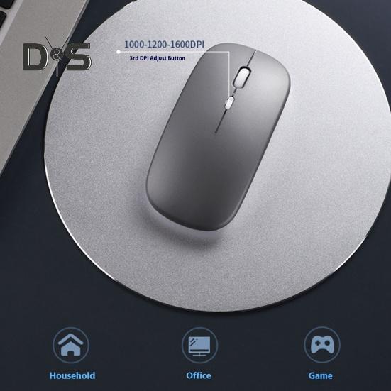 Беспроводная Bluetooth-совместимая мышь, перезаряжаемая мышь для ноутбука со светодиодной подсветкой, мышь с двухрежимным подключением USB 2.4G