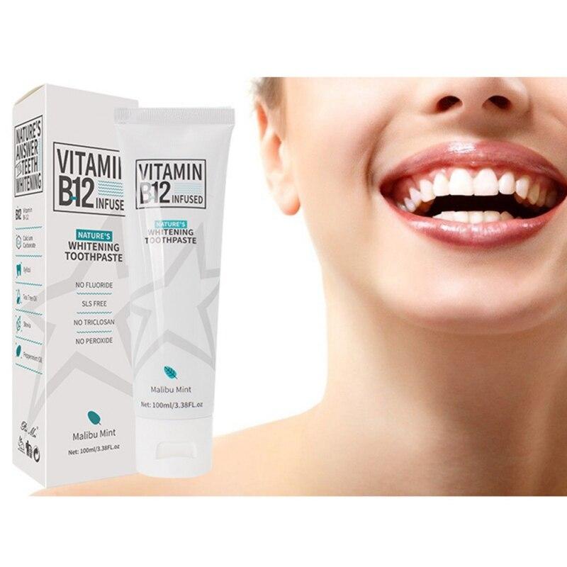 100ml Vitamin B12 Remove Stains Whitening Toothpaste Mint Toothpaste Toothpaste Whitening Gum Repair Teeth
