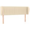 Headboard with Ears Cream 147x23x78 88 cm Fabric