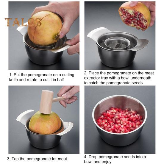 Овощечистка для граната с чашей, прочный инструмент для извлечения граната, легкое приспособление для извлечения, нескользящее основание, кухонный гаджет для гранатов