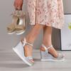 Wedge Heel Year Summer Sandals Fairy Style New Fashion High Heel Thick Sole Comfortable Height Increase Lightweight Women's Shoes