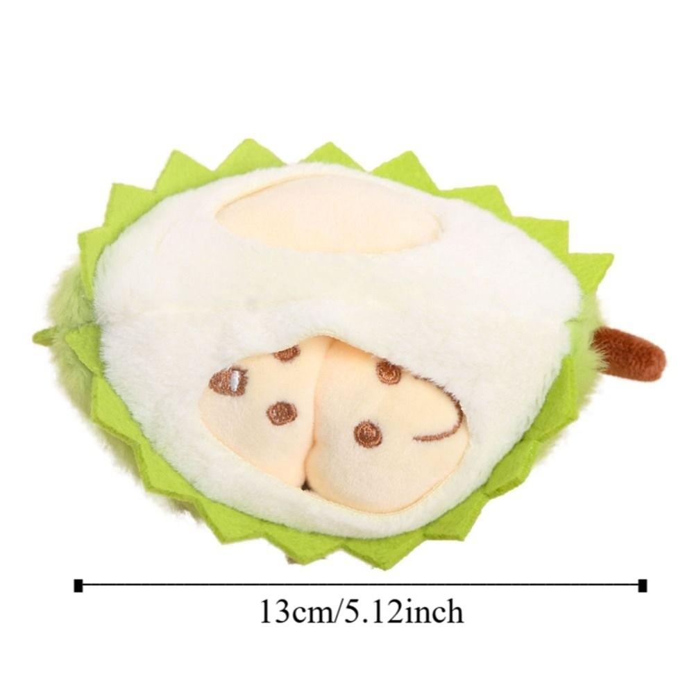 Simulation Durian Fruit Shape Plush Toy PP Cotton Fruit Durian Plush Keyring Boys and Girls