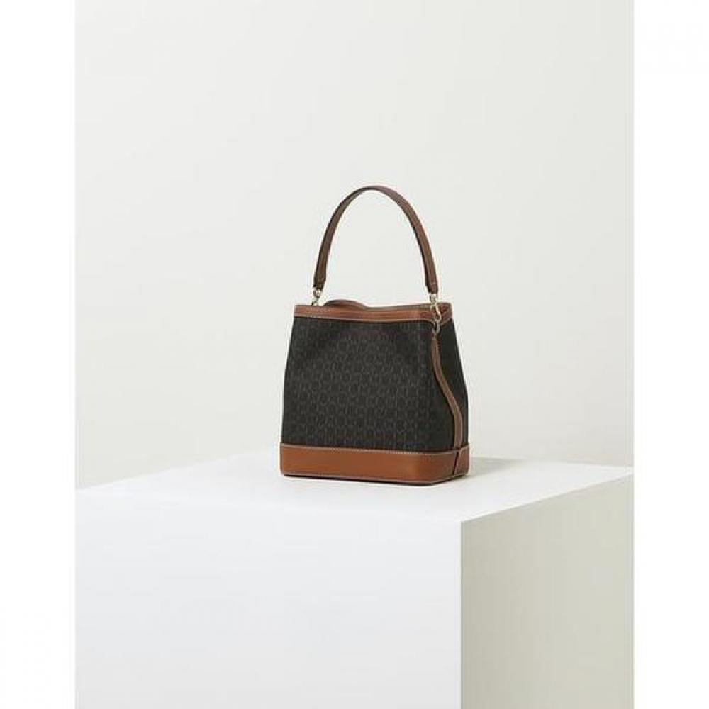 Daks Brown Barnet Dd Pattern Leather Combination Small Shoulder Bag Dcba2f868w3