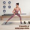 Yoga Stick Adjustable Stainless Steel Stretching Rods with Foam Handles Yoga Posture Corrector