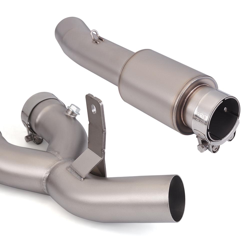 Motorcycle Exhaust Modify Escape Mid Link Pipe fits 51mm Muffler Slip On For YZF-R1 r1 MT10 R1M 2015 - 2021