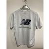 New Balance Футболка с коротким рукавом и большим логотипом Nbnef21423 светло-серая