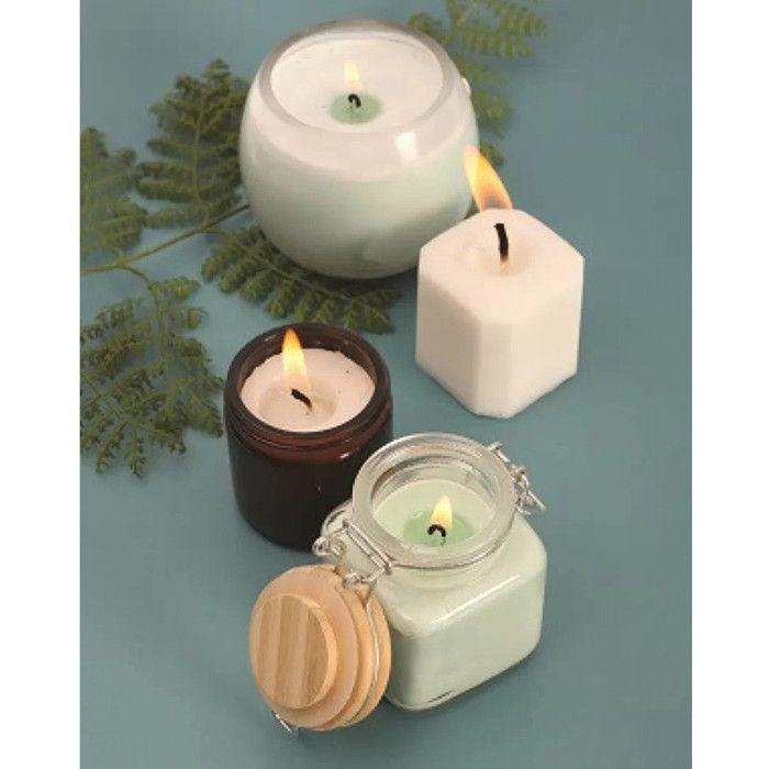 Cire à Bougie Végétale - DTM - 400 gr - Naturelle - Prête à l'emploi - Idéale pour créations