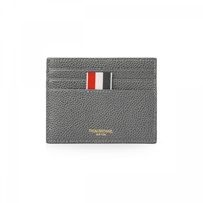 Thom Browne Кошелек-картхолдер из шагреневой кожи с тремя полосками и клапаном Maw031l 00198 025