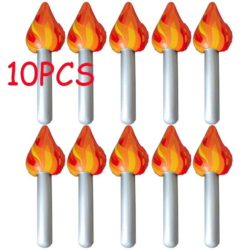 1-10PCS Inflatable Torch Fun Torch Inflates for Sports Meeting Medieval Themed Party Sports Competitions Decorations Props