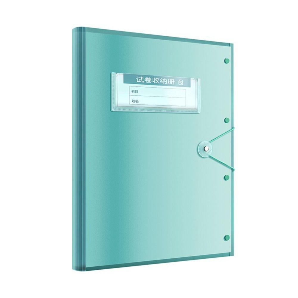 Waterproof Test Paper Storage Bag Large Capacity File Organizer Translucent Color File Folder