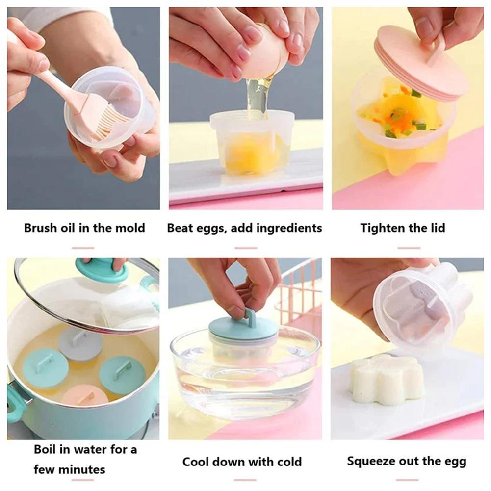 Набор кистей для мытья яиц в яйцеварке своими руками, форма для варки яиц на пару для домашней кухни