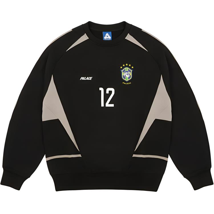 Palace Pro Team 02 Crew Black Unisex Tops P27CS129