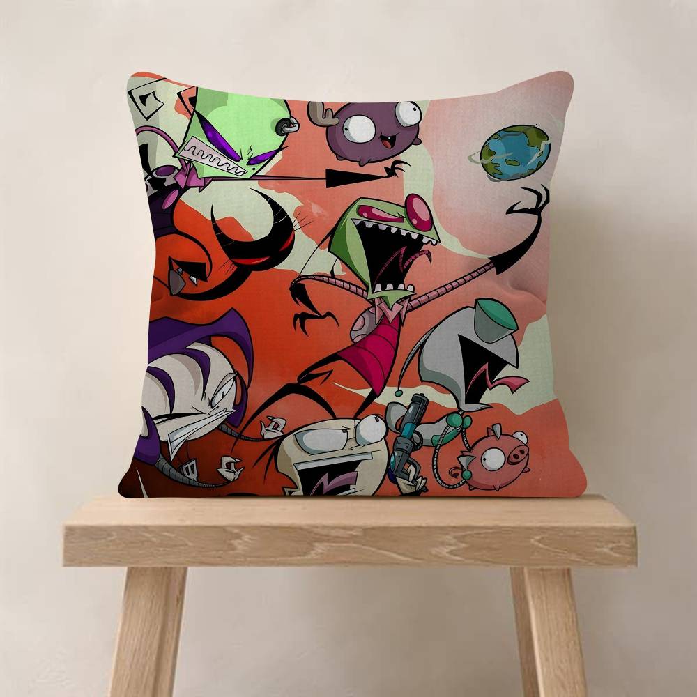 Invader ZIM Мультяшный Фильм Наволочка Мультяшный Подарок Чехол на Подушку Спальня Дом Диван Стул Сиденье Декор Наволочка