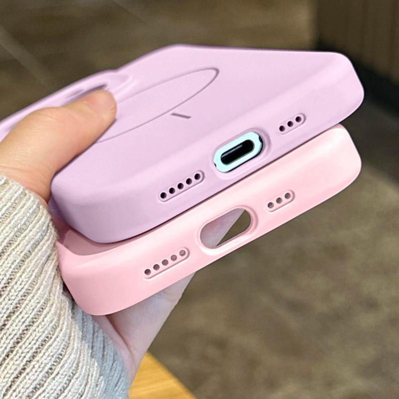 Luxury Liquid Silicone for Magsafe Case for iPhone 13 14 15 16 Pro Max Lens Protection Cover Sensitive Camera Control Button