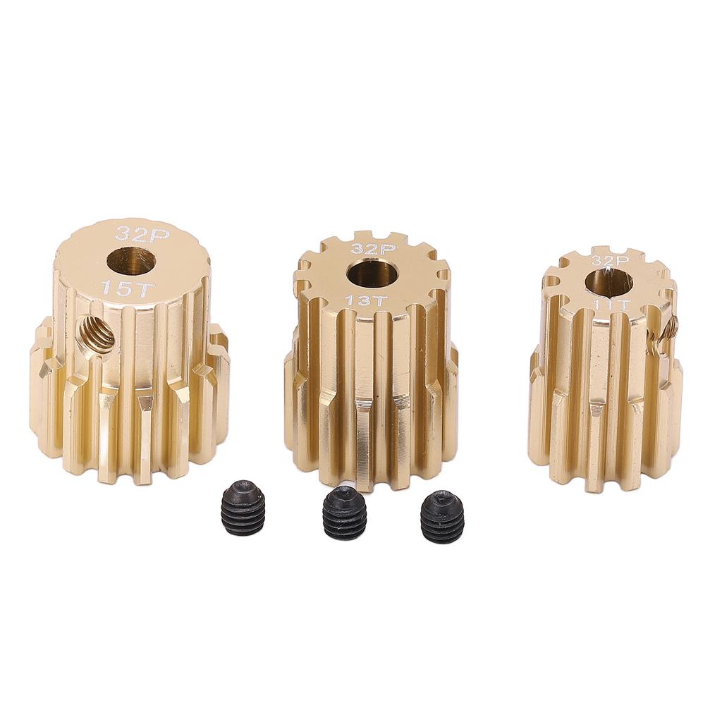 32P 3.17mm Aluminum Alloy Motor Pinion Gear Replacement Accessory for 1 10 RC Car Brushed Brushless Motor#1 (11T, 13T,