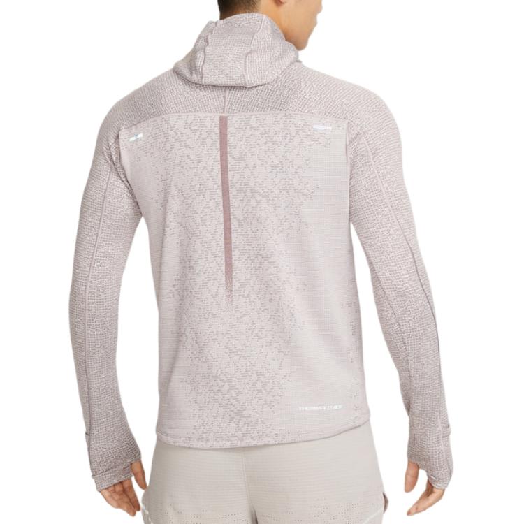 Nike Therma-FIT ADV Color Blocked Hooded Running Fitness Top Men tops Borgundy DQ6525-652