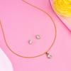 Estele Gold Plated Solitaire Pendant Set for Girls and Women