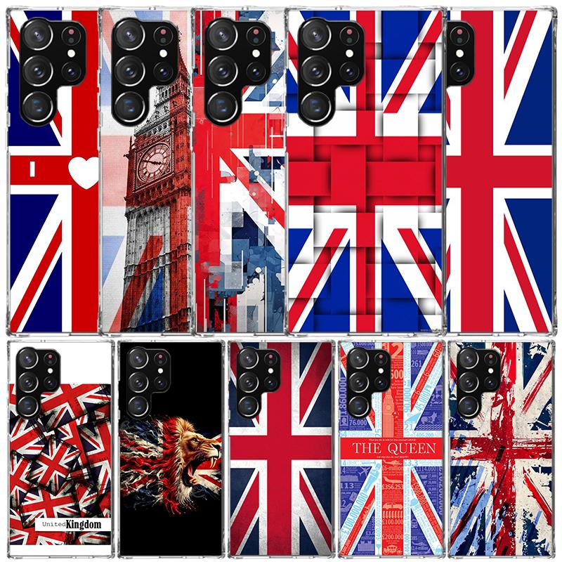 Флаг Великобритании Union Jack Англия Мягкий чехол для Samsung Galaxy S25 Edge S26 S24 S23 Ultra Чехол для телефона S22 S21 Plus S20 FE С рисунком