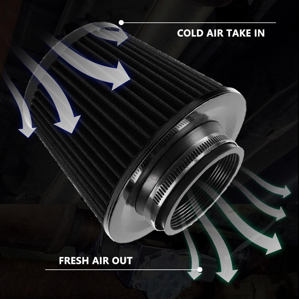 Модификация автомобиля Воздушный фильтр с высоким потоком впуска Головка-гриб Воздушный фильтр-головка-гриб Автомобильный воздушный фильтр 76мм