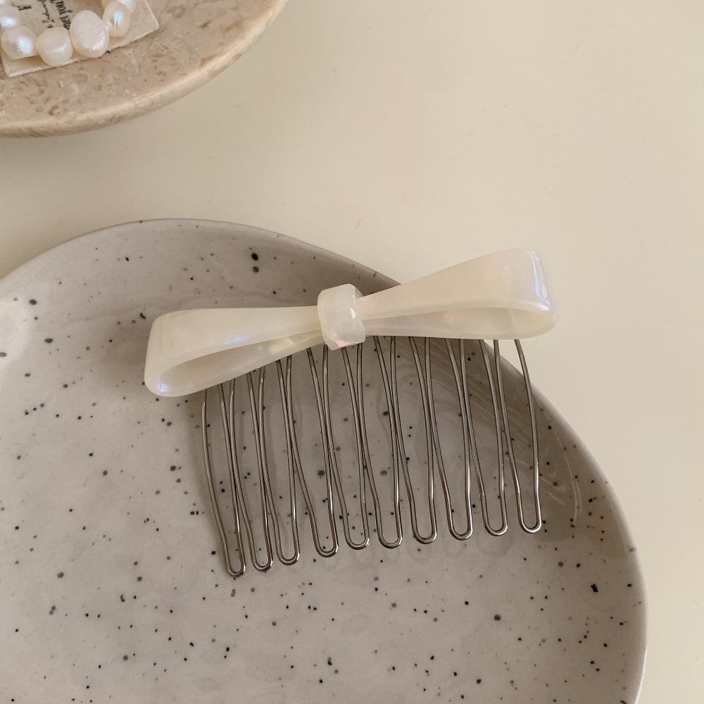 Styling Tools Acetate Hair Side Clip 10 Teeth Bowknot Hairpins Inverted Insert Hair Combs Fashion Accessory
