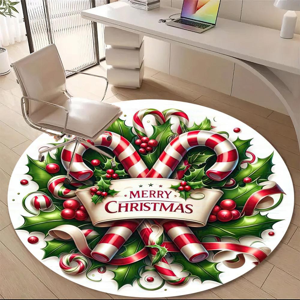 Merry Christmas Office Chair Mat Rug Nonslip Christmas Gifts Carpet Floor Mat Design For Home Gift Living Room Bedroom Office Decor
