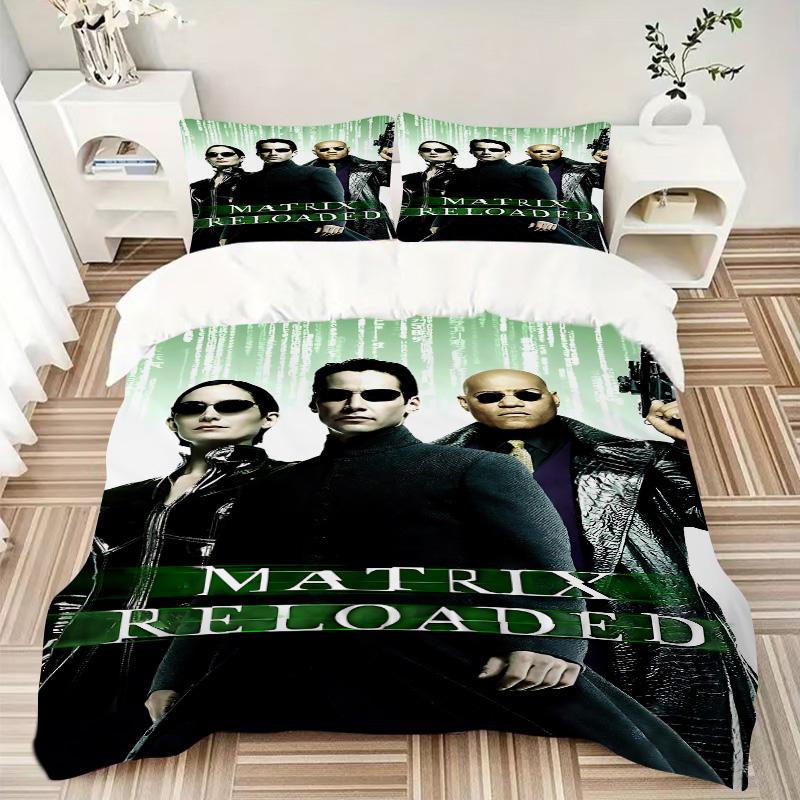 Matrix Reloaded Neo'S Journey Print 3Pcs Bedding Setduvet Cover With 2 Bedropillowcase Home Birthday Gift