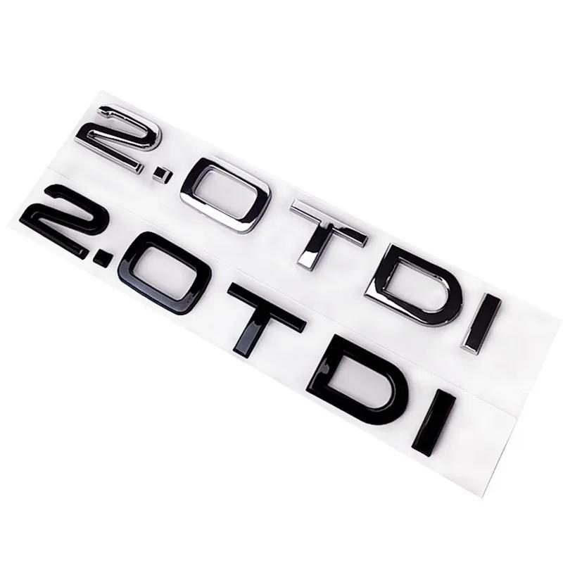 Chrome Black ABS Letters 2.0 TDI 3.0 TDI Car Rear Boot Trunk Logo Badge Emblem Sticker Decal For A3 A4 A5 A6 Q3 Q5 Q7 S7