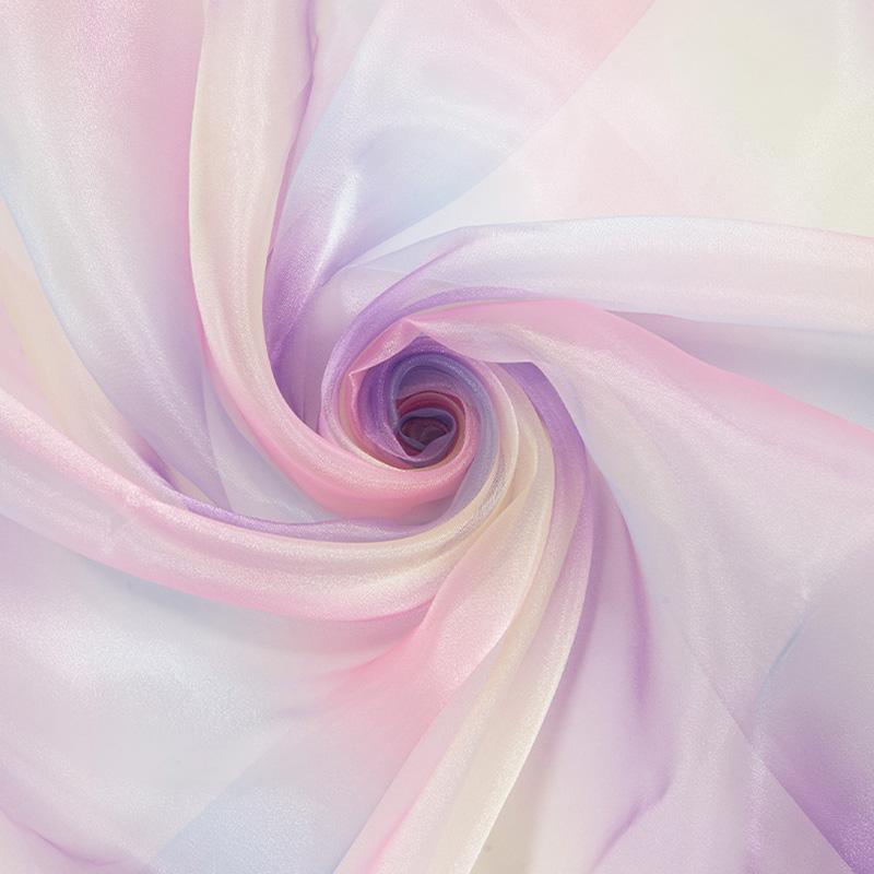 Блестящая градиентная органза, прозрачная вуаль, блестящая марлевая ткань, цветная тюль, сетчатая ткань, свадебное платье, швейные принадлежности