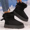 Модные женские зимние утолщенные короткие сноубутсы, теплая повседневная обувь, нескользящие ботильоны на плоской подошве для студентов и взрослых, Zapatos De Mujer