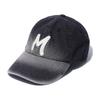 MAGOODGAN Headwear 9302 Chain-Embroidered Gray Denim Ball Cap