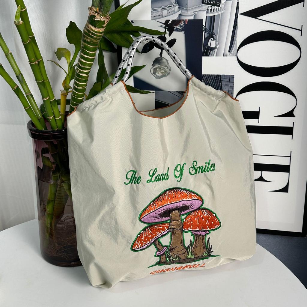 Embroidery Shopping Bag Women'S Fashion Niche Large Capacity Shoulder Bag Tide