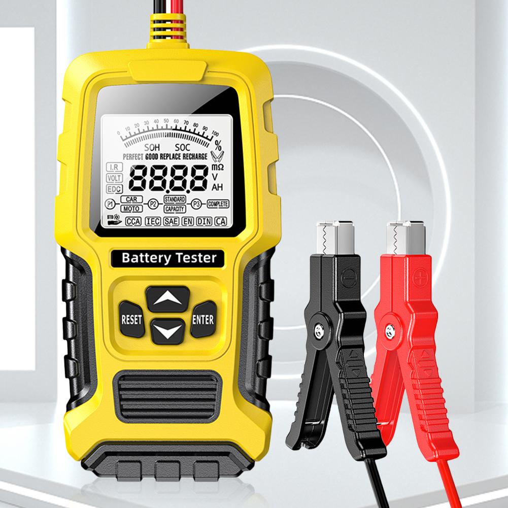 Digital Analyzer Tester LCD Display Smart Battery Tester SOH SOC CCA IR Measurement Auto Battery Analyzer for Car Truck Boat SUV