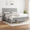 VidaXL Divan Bed with Mattress Light Grey 180x200cm Fabric - Model 3137493