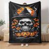1pc Halloween pumpkin Throw Blanket Soft Flannel, Cozy All Season Polyester Perfect for Home, Office